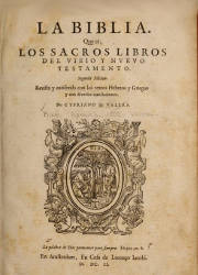 La Biblia que es los Sacros Libros del Viejo y Nuevo Testamento (1602)