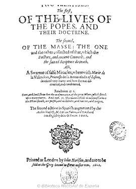 TWO TREATISES, THE FIRST, OF THE LIVES OF THE POPES, THE SECOND OF THE MASSE