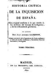 Historia Crítica de la Inquisición de España (3, 4)