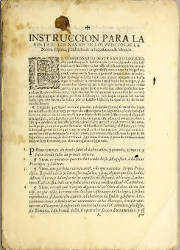 Instrucción para la Visita de los Navios en los Puertos de la Nueva España y Distritos de la Inquisición de México
