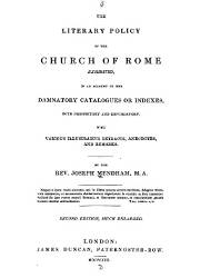 The literary Policy of the Church of Rome Exhibited