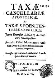 Taxae Cancellariae Apostolicae (1706)
