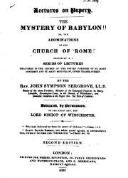 Lectures on Popery The Mystery of Babylon (1)