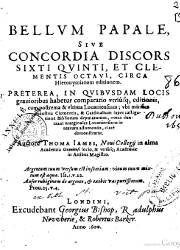 Bellum Papale Sive Concordia Siscors Sixti Quinti et Clementis Octavi (1600)