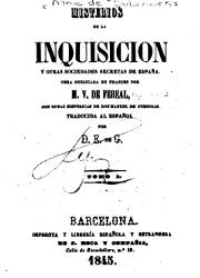 Misterios de la Inquisición y Otras Sociedades Secretas de España (1)