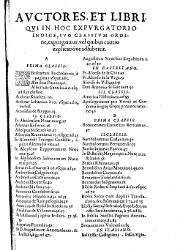 Index Librorum Prohibitorum 2, Index A-D (1,619)