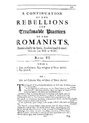 The History of Romish Treasons and Usurpations, Libros 6 al 10