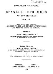 Spanish Reformers in Two Centuries from 1520 (1)