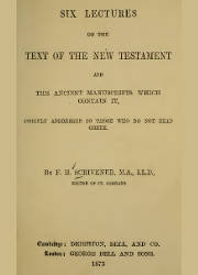 Six Lectures on the Text of the New Testament